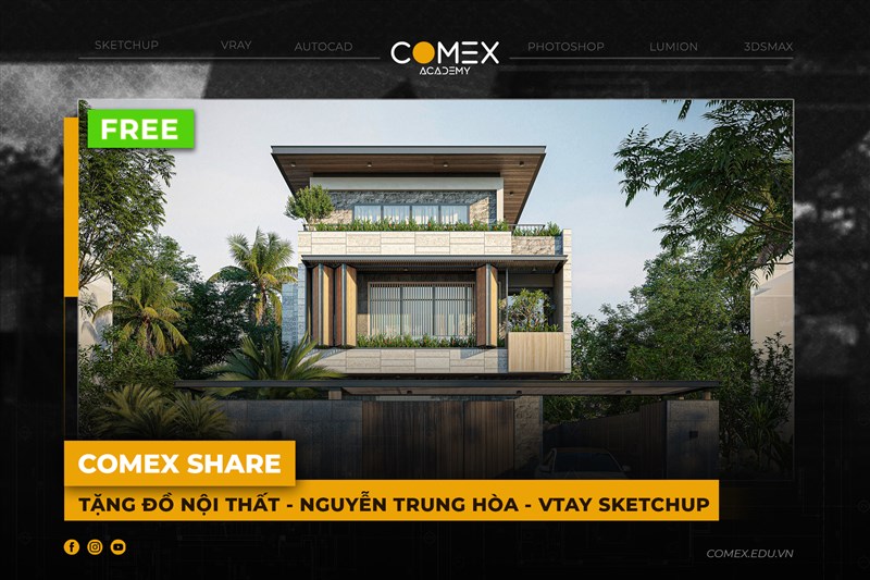 COMEX ACADEMY SHARE ĐỒ NỘI THẤT - NGUYỄN TRUNG HOÀ - VRAY SKETCHUP